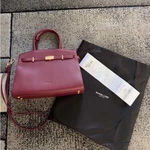 DeMellier Burgundy Leather Top-Handle Bag
